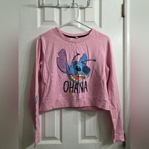 Disney's Stitch Long Sleeve Crop Top